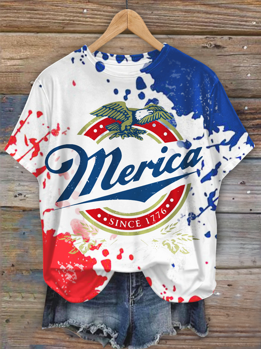 Merica Since 1776 Crew Neck T-shirt