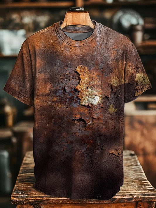 Retro Printed Crew Neck T-shirt