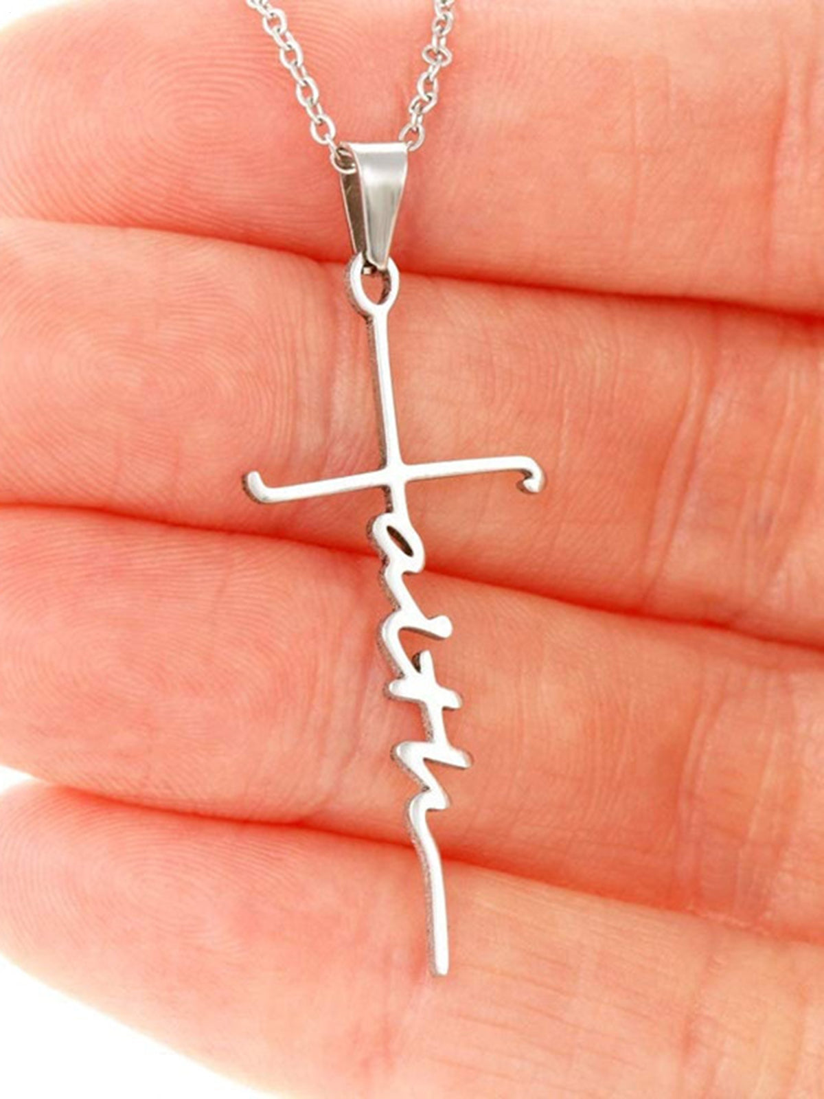 Women's Faith Stainless Steel Necklace
