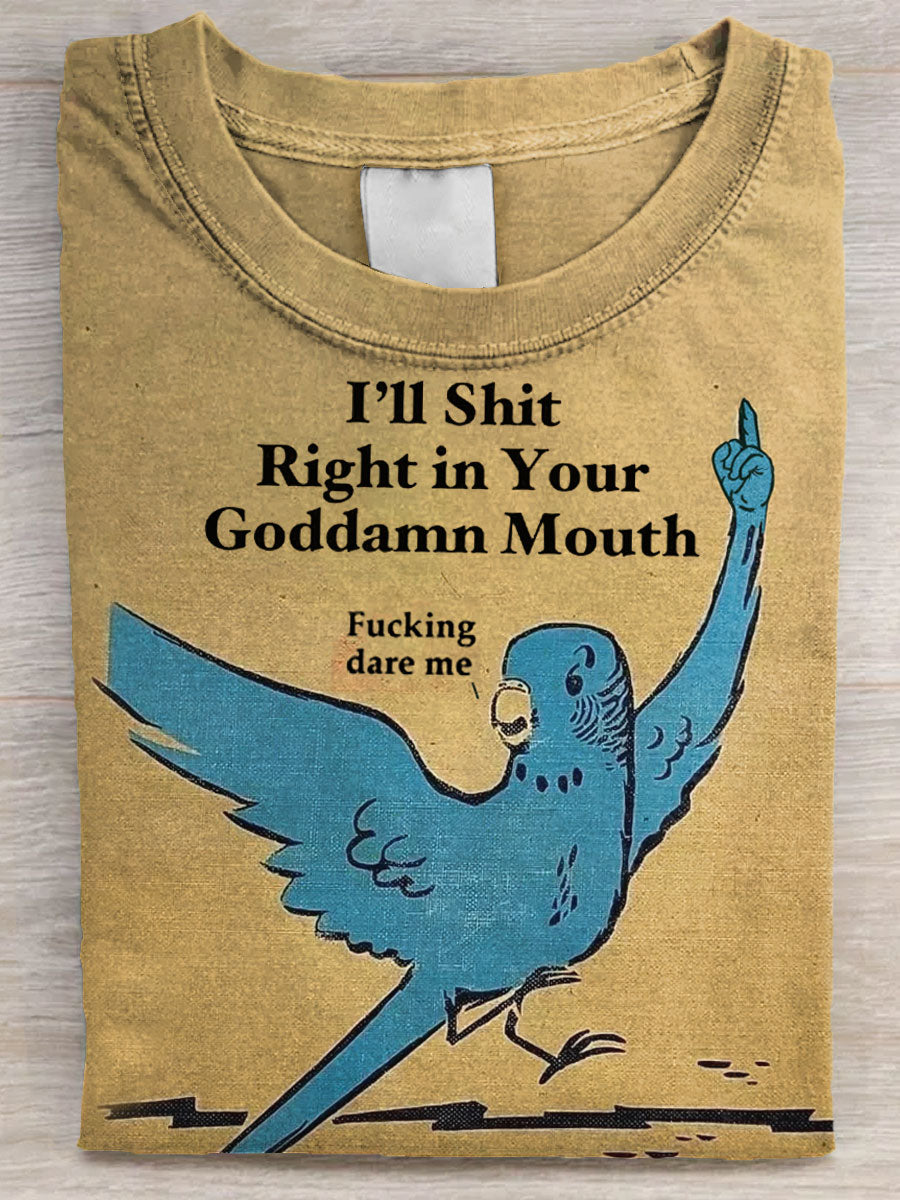 Vintage Funny Bird Art Csaul Short SleeveT-shirt