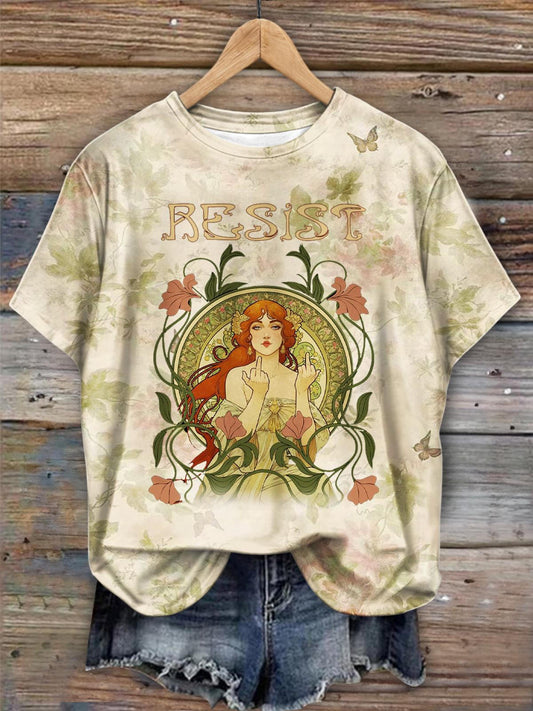 Retro Fun Feminism Crew Neck T-shirt