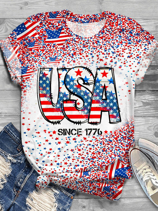 USA Since 1776 Crew Neck T-shirt