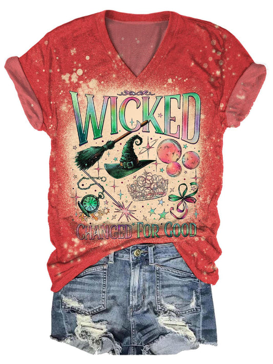 T-Shirt mit lustigem Aufdruck „Wicked Changed For Good“ für Filmfans 
