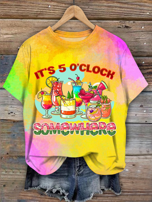 It's 5 O'Clock Somewhere Crew Neck T-shirt