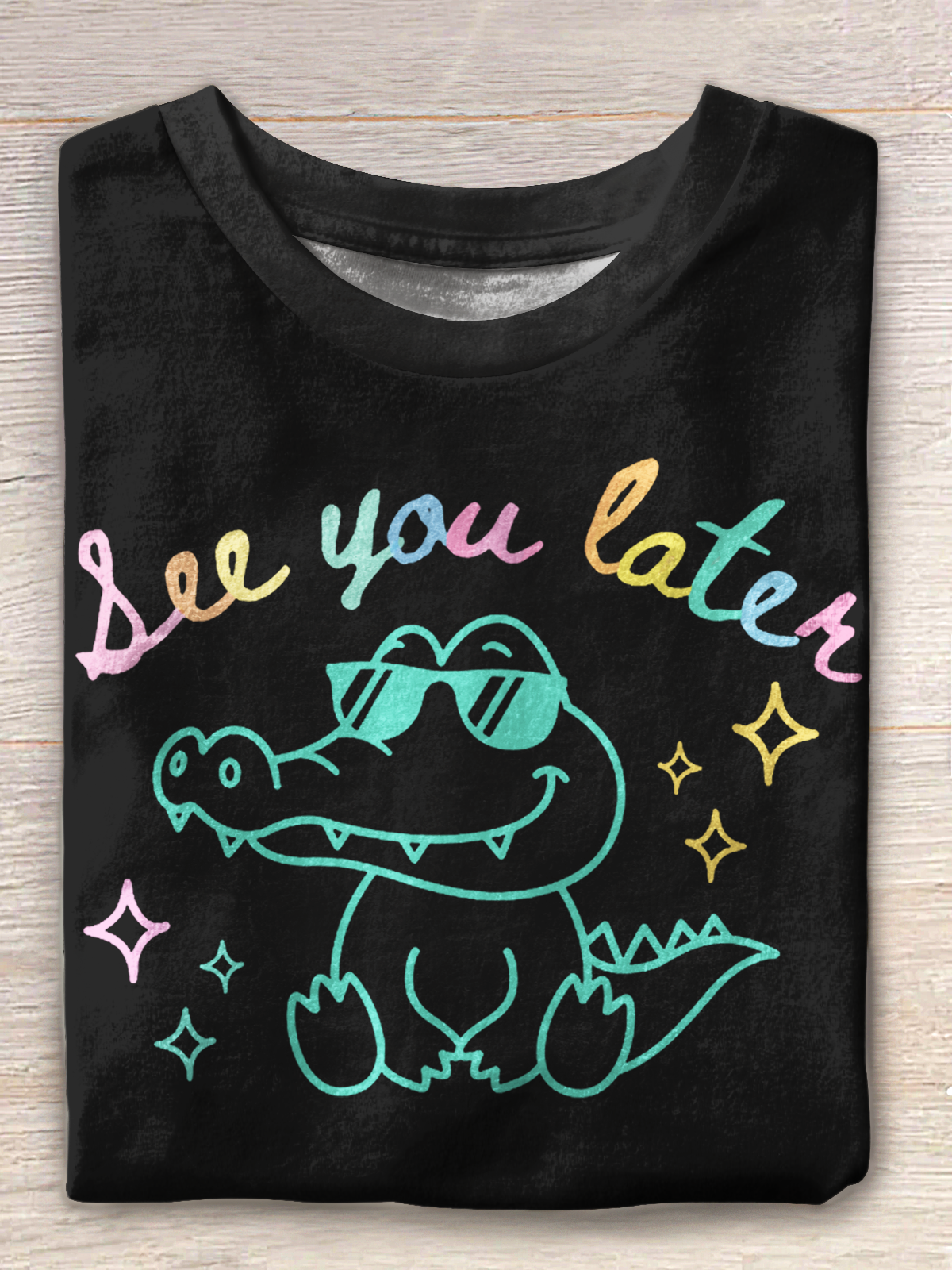 Last Day of School Teacher Crew Neck T-shirt