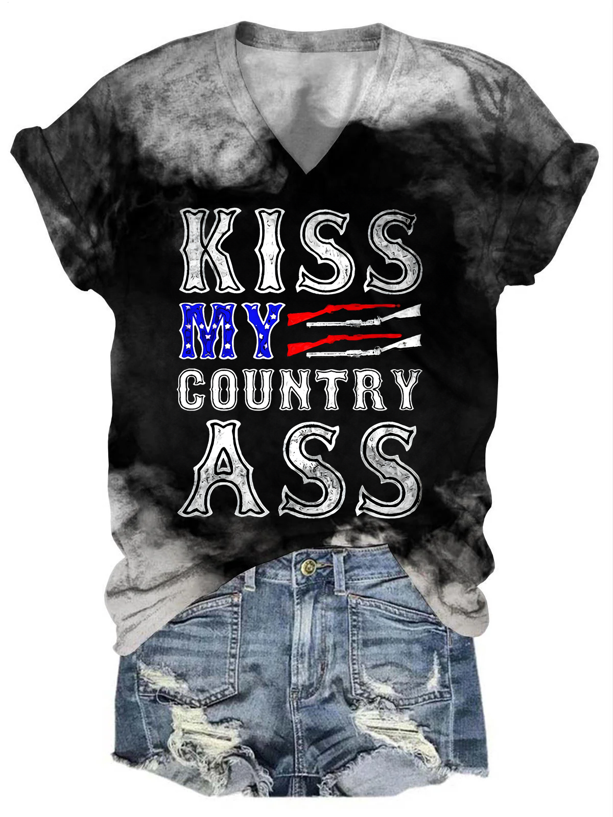 Kiss My Country Ass V-neck T-Shirt