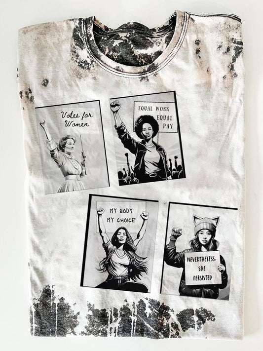 Feminist Representative Art Print Crew Neck T-shirt