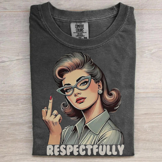 Fun Cartoon Print Retro T-shirt