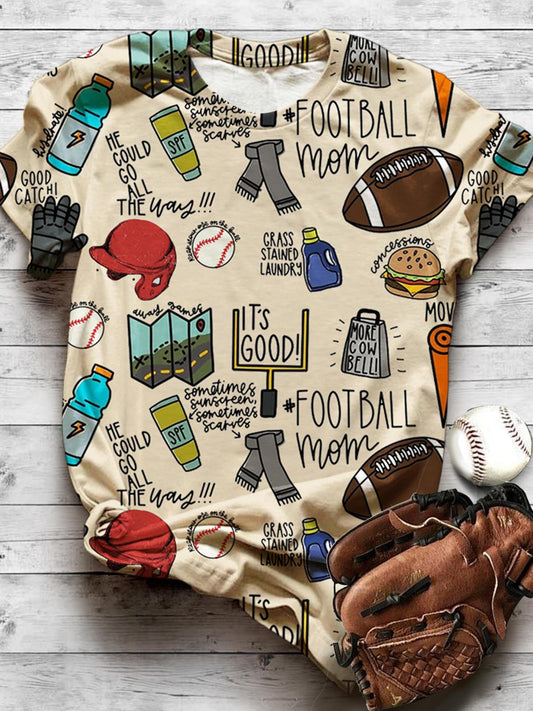 Sport Spiel Ball Spaß Illustration Kunstdruck T-shirt 