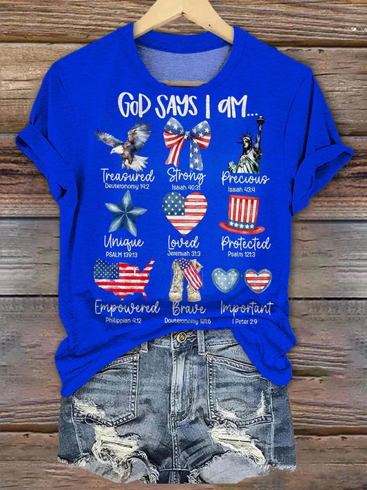Coquette God Says I Am,God Says I am 4th Of July T-shirt