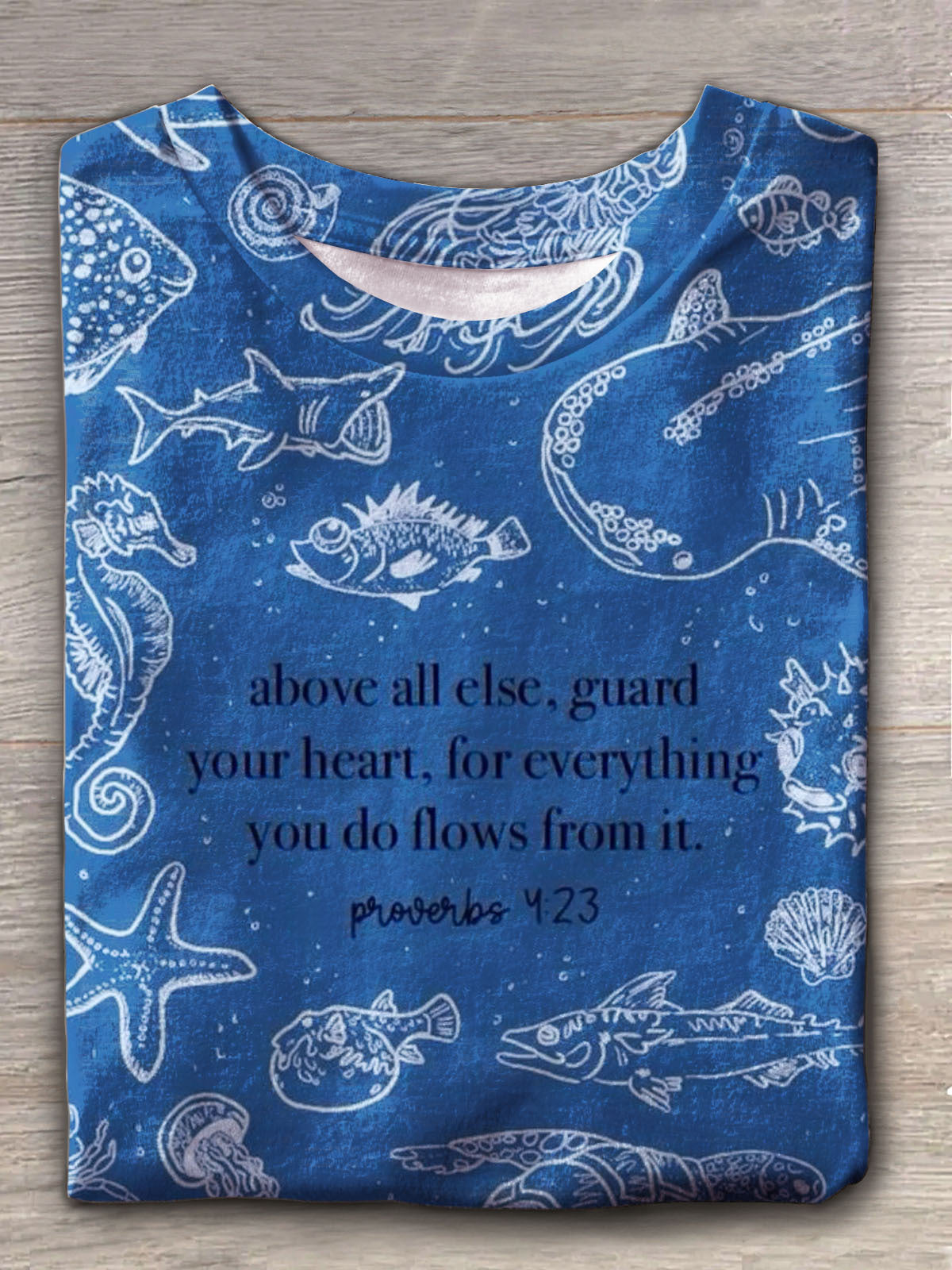 Marine Life Faith Crew Neck T-shirt