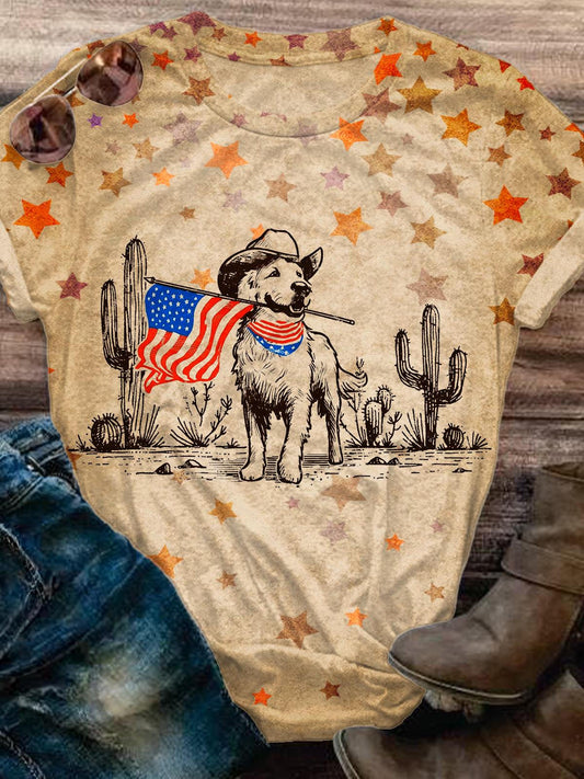 American Pride Pooch Crew Neck T-shirt