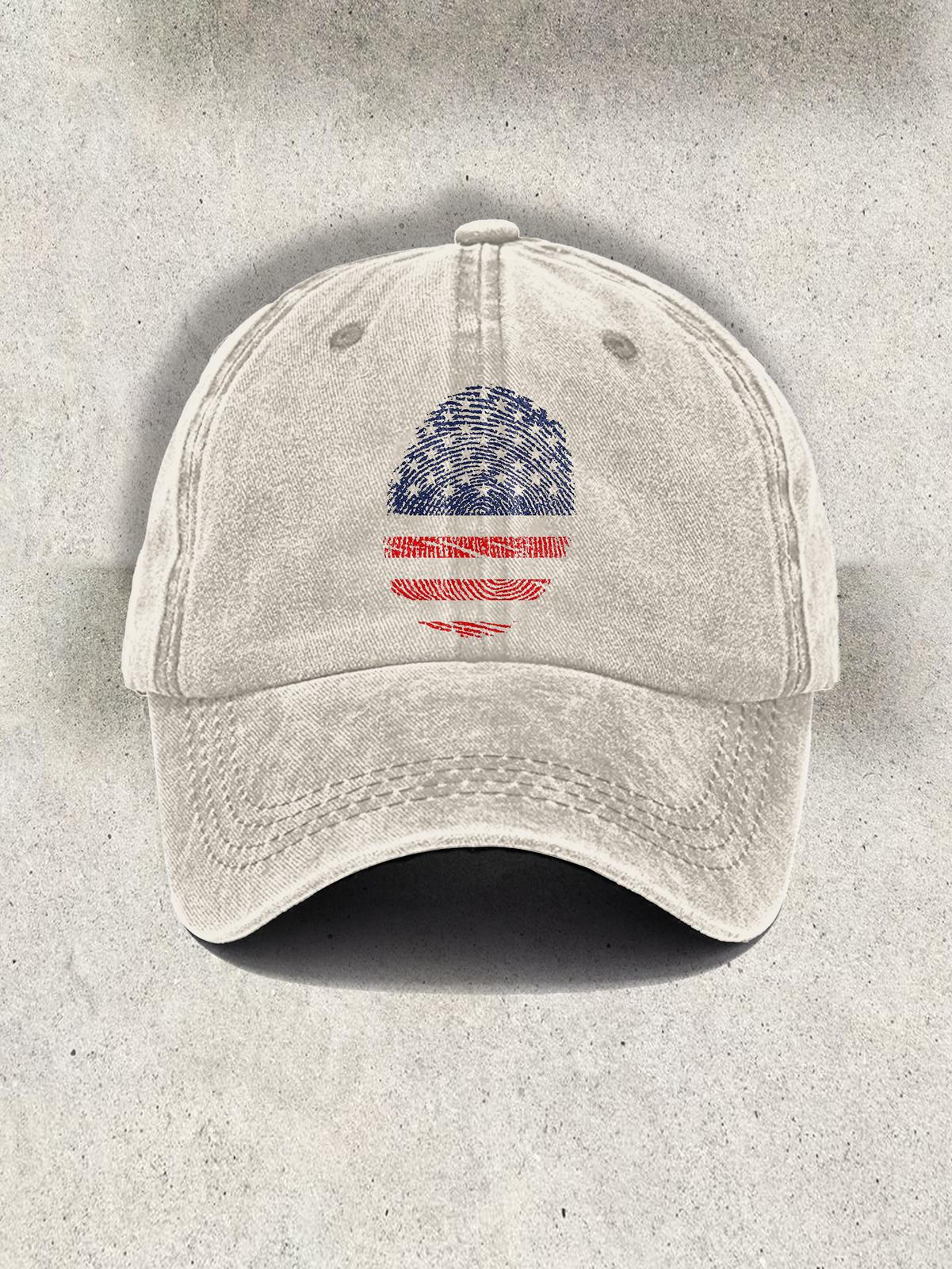Creative Fingerprint Flag Printed Baseball Cap