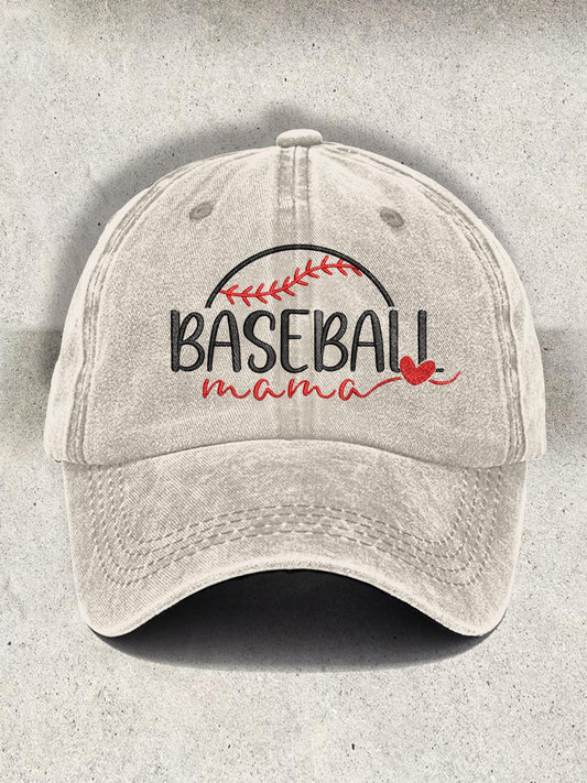 Vintage Baseball Imitation Embroidery Print Baseball Cap