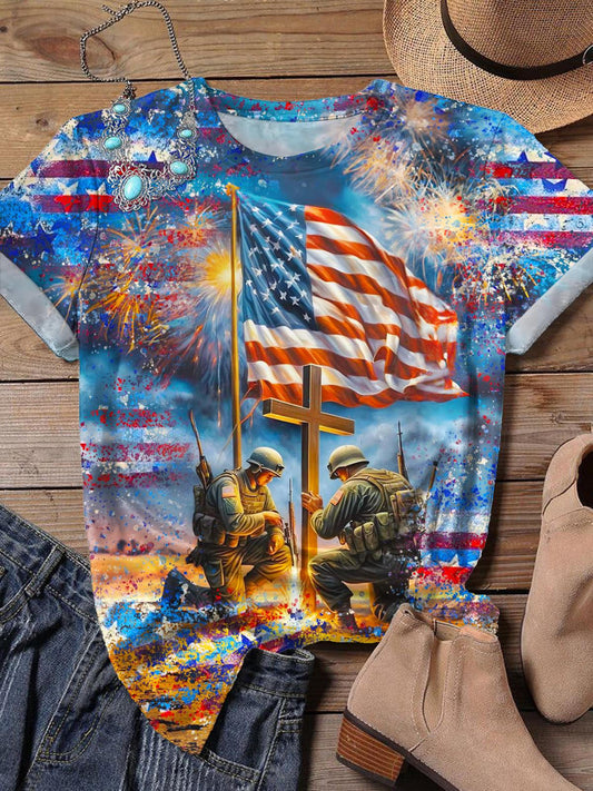 Soldier Flag Crew Neck T-shirt