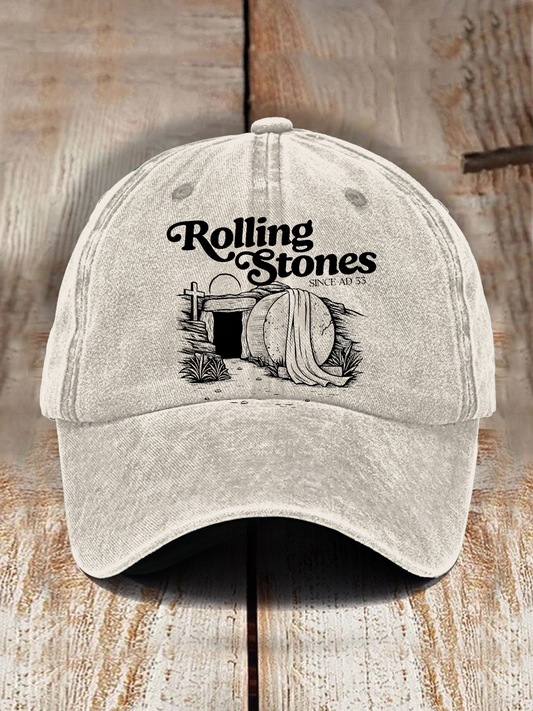 Rolling Stones Christian Resurrection Tomb Printed Baseball Cap