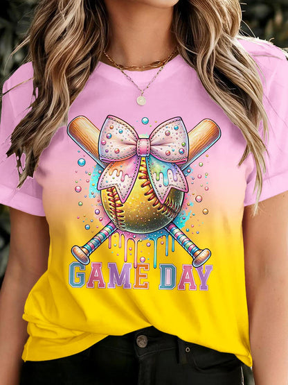 Softball Ice Cream Crew Neck T-shirt