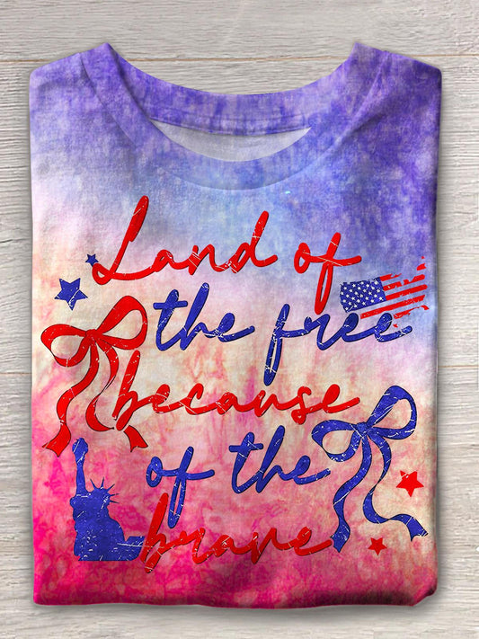 Vintage Independence Day Crew Neck T-shirt