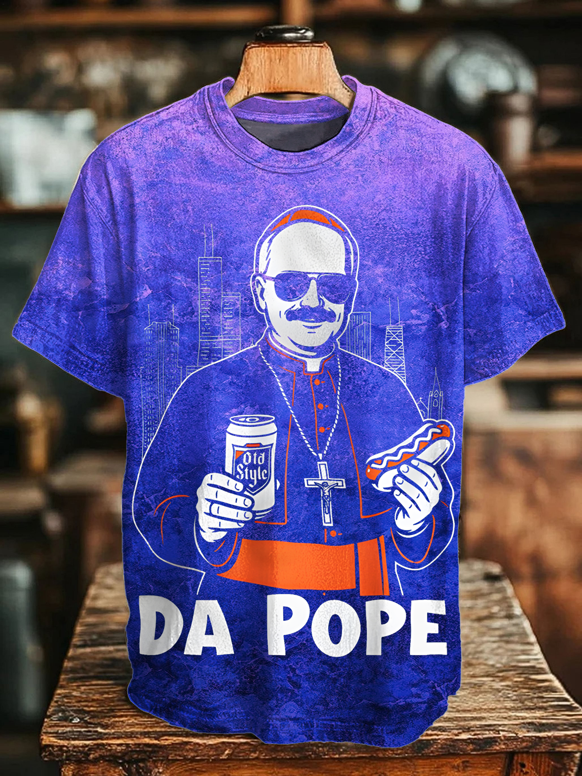 Chicago Pope Leo XIV "Da Pope" Crew Neck T-shirt