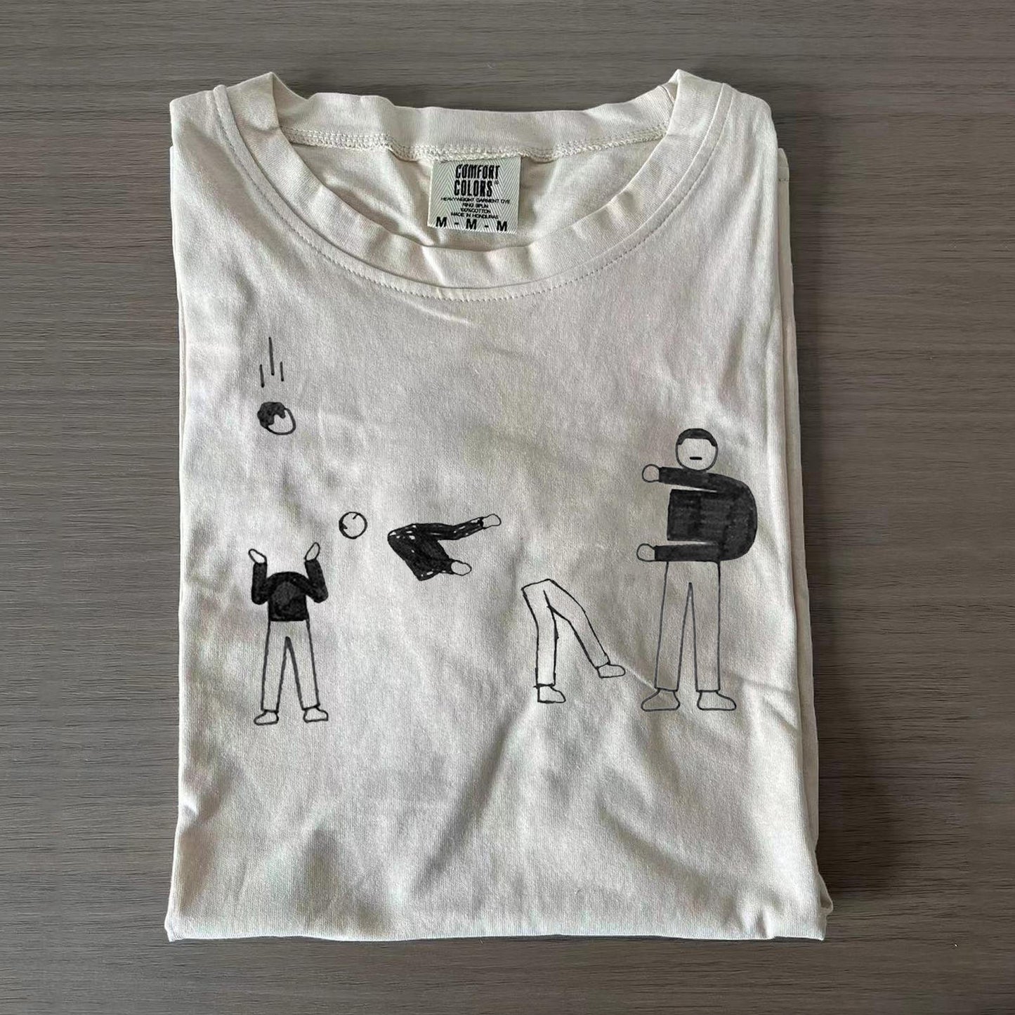 Fun Manga Print Crew Neck T-shirts