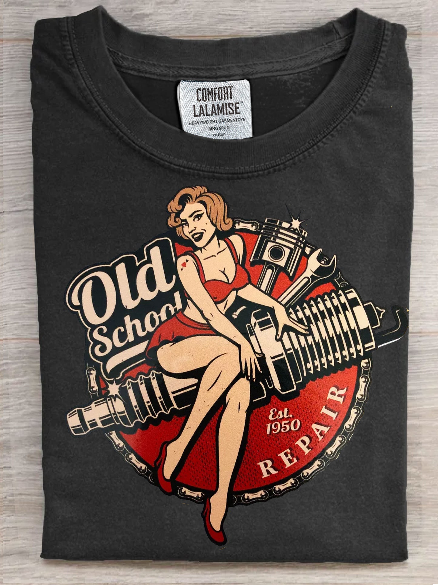 Vintage Art Print Casual Short Sleeve T-shirt