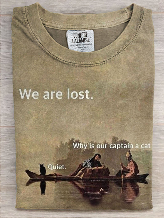 We Are Lost Art Print Casaul Short Sleeve T-shirt