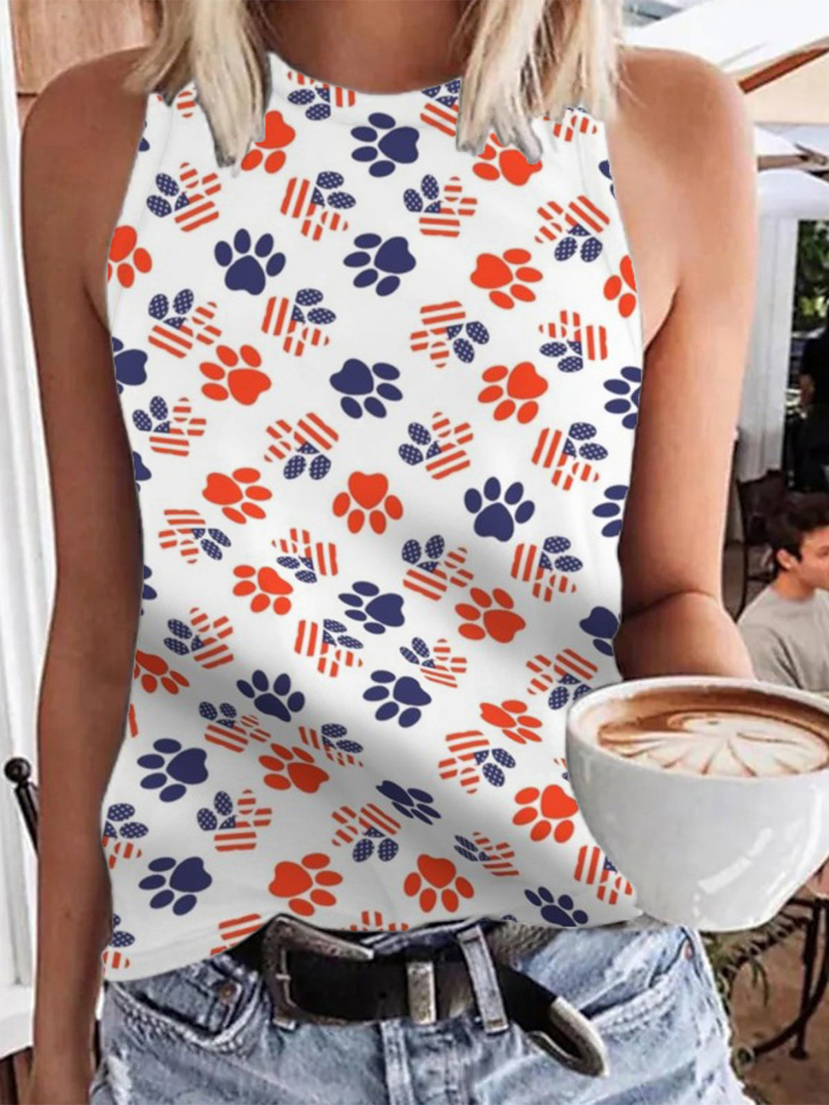 American Flag Dog Paw Vest