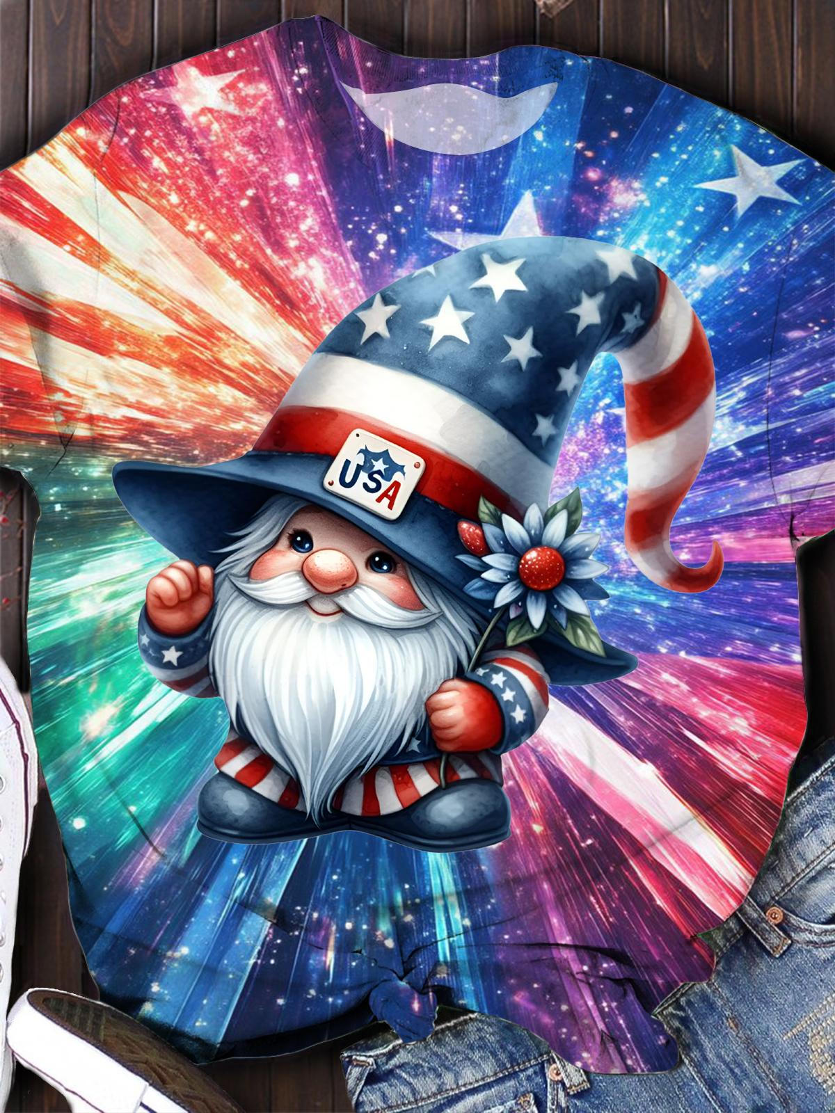 Patriotic Gnome 4th of July T-shirt