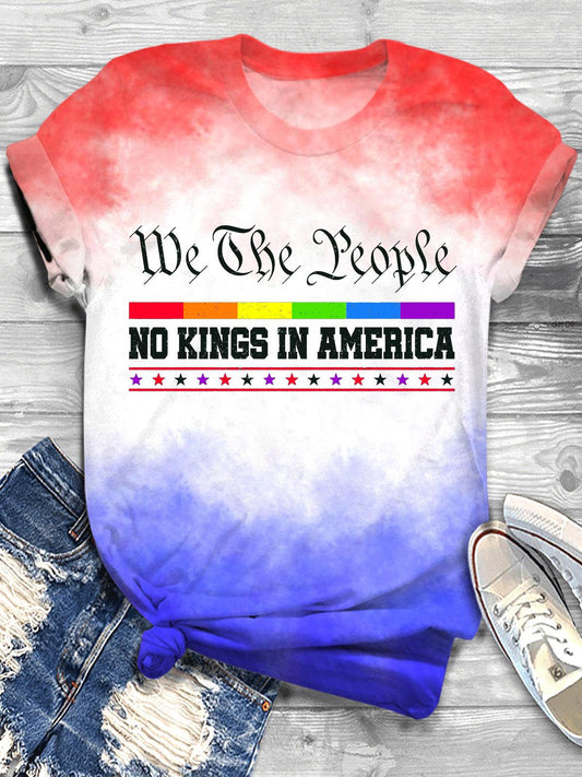 We The People No Kings in America Patriotic T-shirt
