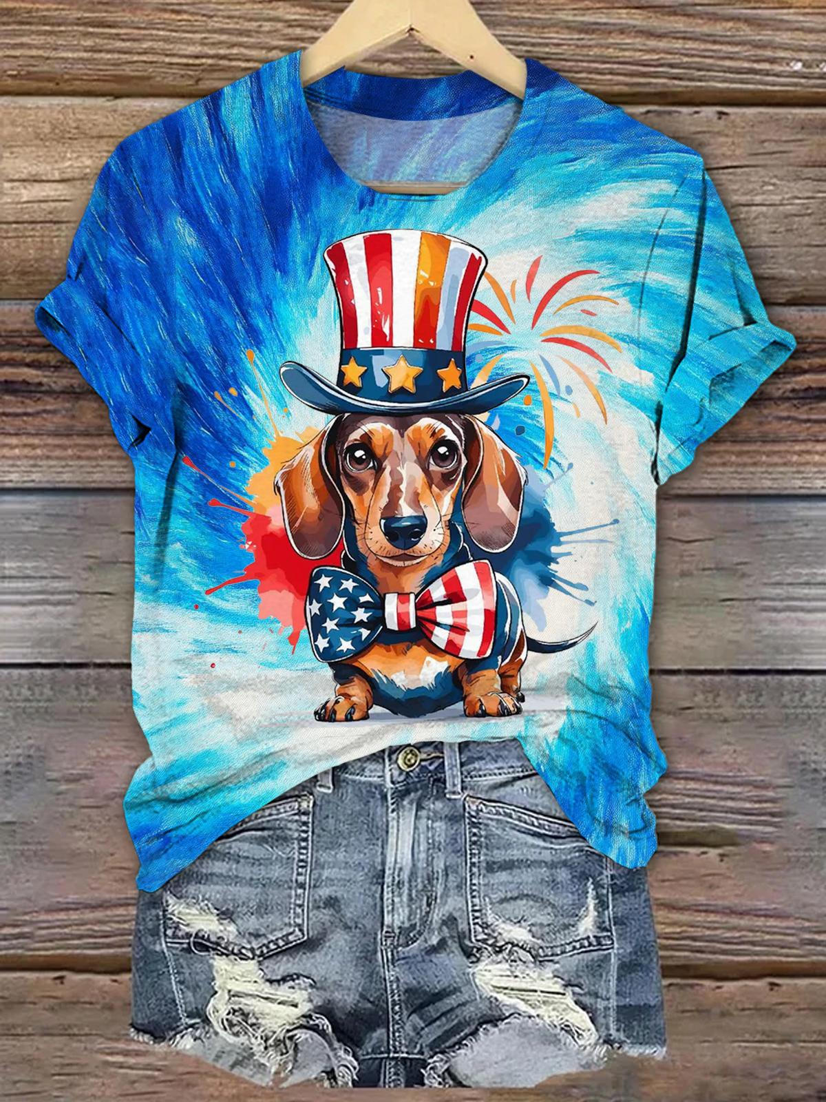 4th July Dachshund Independence T-shirt