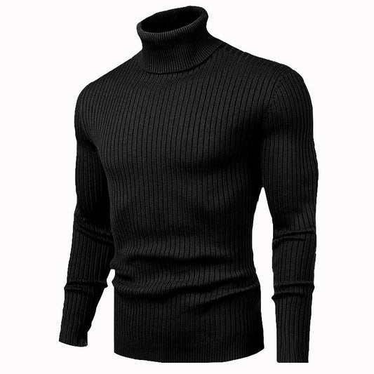 Unisex Turtleneck Sweater Slim Fit Soft Knitted Basic Pullover Sweater