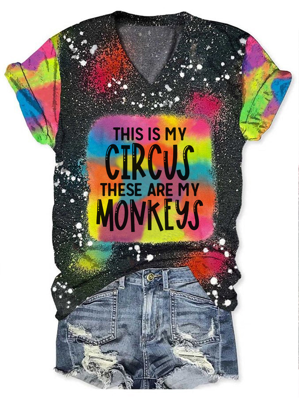This Is My Circus These Are My Mokeys Tie Dye T-Shirt