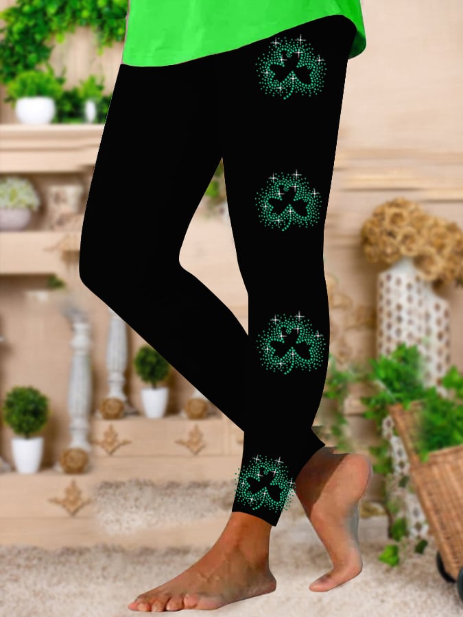 Women's Shiny Lucky Print Leggings
