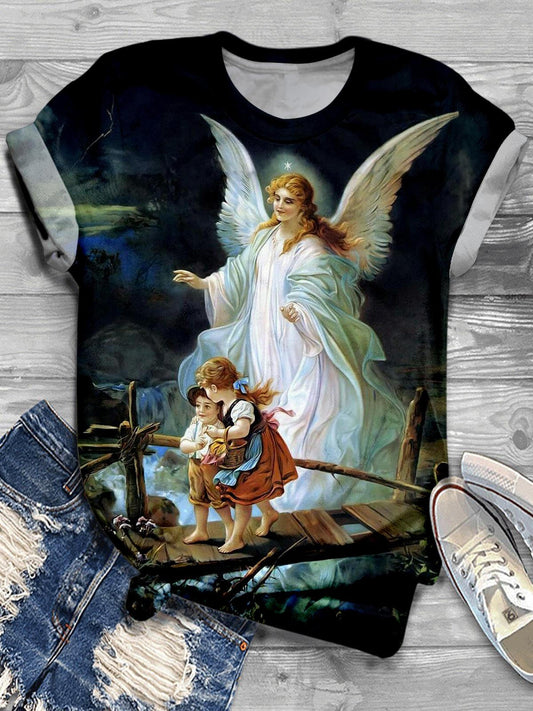 Angels Best Wishes Crew Neck T-shirt