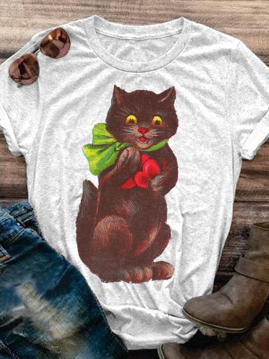 Valentine Cat Women's T-shirt