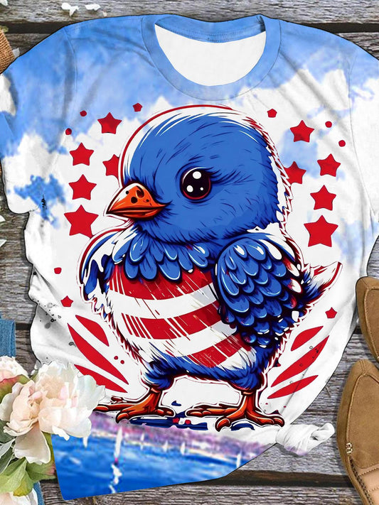 American Flag Beach Patriotic Star Beach T-Shirt
