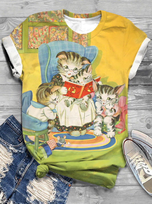 Vintage Story Time Crew Neck T-shirt