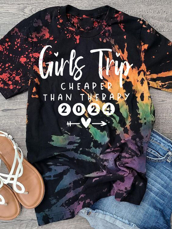 Girls Trip 2024 Print Short Sleeve T-Shirt