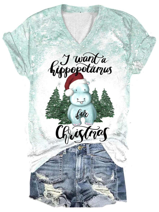 I Want A Hippopotamus for Christmas T-Shirt