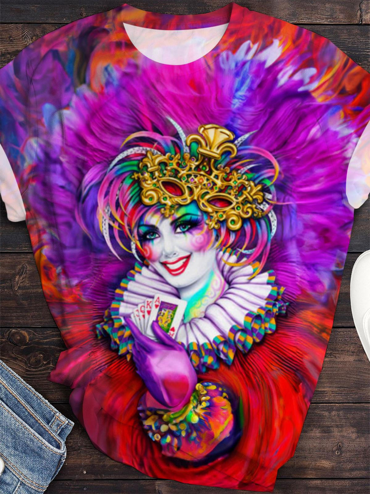 Let's Mardi Gras Vintage Crew Neck T-shirt