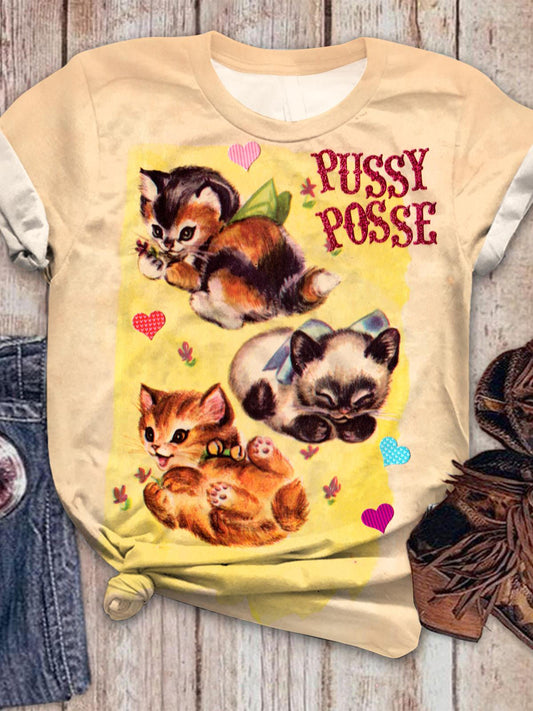 Pussy Posse Crew Neck T-shirt