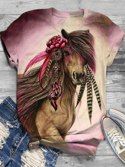 Horse Crew Neck T-Shirt